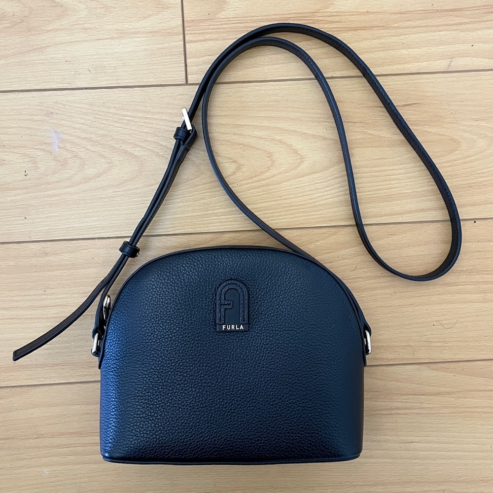 Furla Black Crossbody Bag with Adjustable Strap